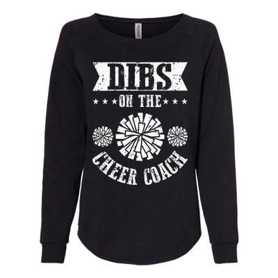 Funny Football Dibs On The Cheer Coach Pom Poms Womens California Wash Sweatshirt