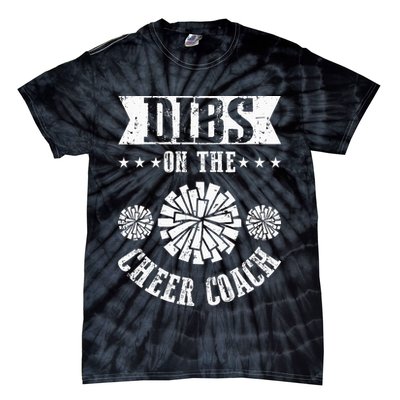 Funny Football Dibs On The Cheer Coach Pom Poms Tie-Dye T-Shirt