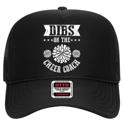 Funny Football Dibs On The Cheer Coach Pom Poms Trucker Hat