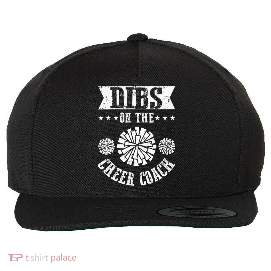 Funny Football Dibs On The Cheer Coach Pom Poms Wool Snapback Cap
