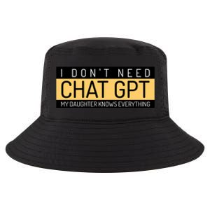 Funny Fathers Day Nerd Gift From Daughter To Dad Chat GPT Cool Comfort Performance Bucket Hat