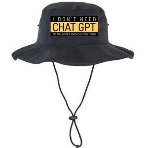 Funny Fathers Day Nerd Gift From Daughter To Dad Chat GPT Legacy Cool Fit Booney Bucket Hat