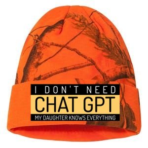 Funny Fathers Day Nerd Gift From Daughter To Dad Chat GPT Kati Licensed 12" Camo Beanie