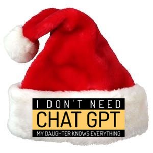 Funny Fathers Day Nerd Gift From Daughter To Dad Chat GPT Premium Christmas Santa Hat