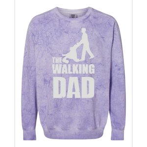 Funny Fathers Day Gift The Walking Dad Colorblast Crewneck Sweatshirt