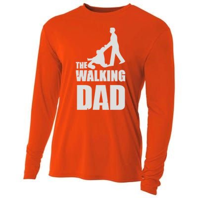 Funny Fathers Day Gift The Walking Dad Cooling Performance Long Sleeve Crew