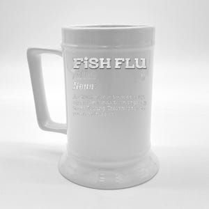 Fish Flu Definition Funny Fisherman Fishing Lover Beer Stein