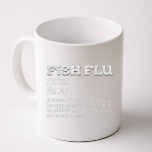 Fish Flu Definition Funny Fisherman Fishing Lover Coffee Mug