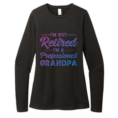 Funny Fathers Day Retired Grandpa Great Gift Womens CVC Long Sleeve Shirt