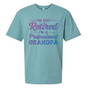 Funny Fathers Day Retired Grandpa Great Gift Sueded Cloud Jersey T-Shirt