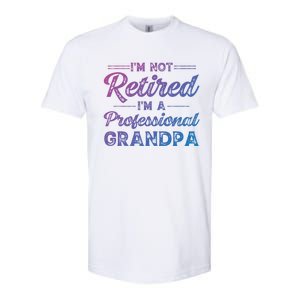 Funny Fathers Day Retired Grandpa Great Gift Softstyle CVC T-Shirt