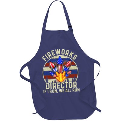 Funny Fireworks Director I Run You Run 4th Of July Vintage Apron