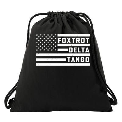 Funny Foxtrots Deltas Tangos Flag  Drawstring Bag