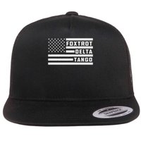 Funny Foxtrots Deltas Tangos Flag  Flat Bill Trucker Hat