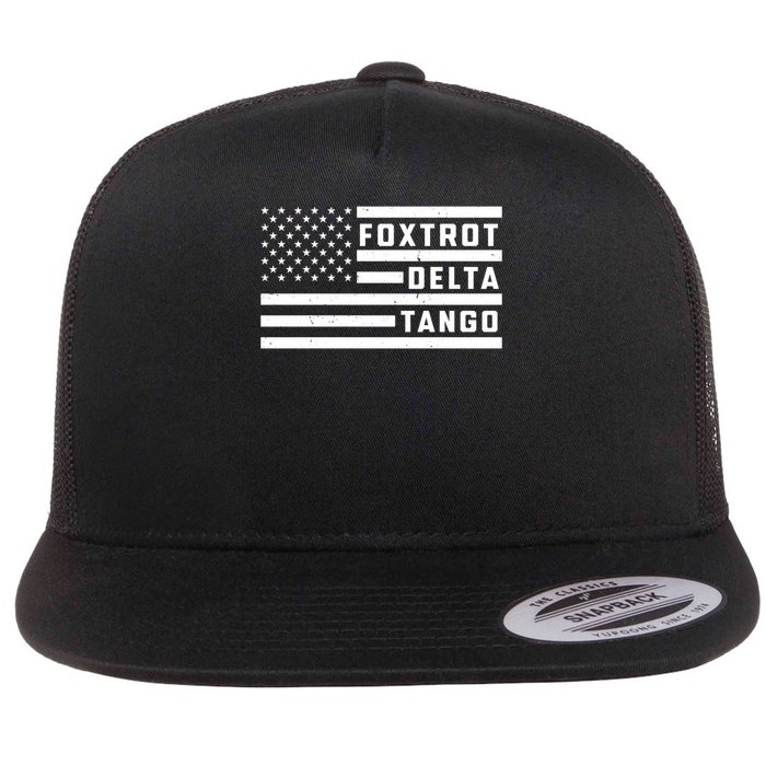 Funny Foxtrots Deltas Tangos Flag  Flat Bill Trucker Hat
