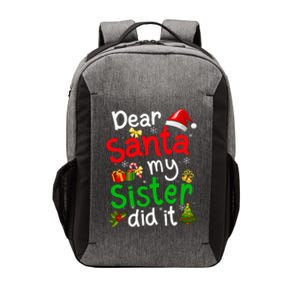 Family Funny Dear Santa My Sister Did It Christmas Pajama Vector Backpack