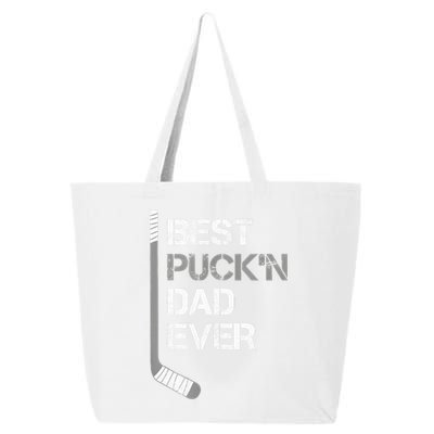 Funny Fathers Day Hockey Dad Best Puckn Dad Ever 25L Jumbo Tote