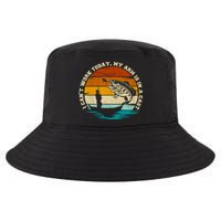 Fishing Father's Day I Can't Work Today My Arm Is In A Cast Cool Comfort Performance Bucket Hat