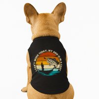 Fishing Father's Day I Can't Work Today My Arm Is In A Cast Doggie Tank