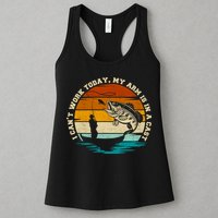 Fishing Father's Day I Can't Work Today My Arm Is In A Cast Womens Tank Top