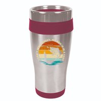 Fishing Father's Day I Can't Work Today My Arm Is In A Cast 16oz Travel Tumbler