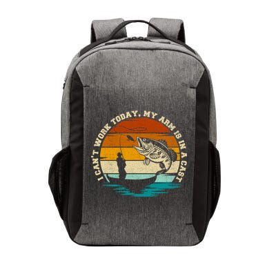 Fishing Father's Day I Can't Work Today My Arm Is In A Cast Vector Backpack