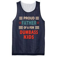 Funny Father's Day Proud Father Of A Few Dumbass Joke Mesh Reversible Basketball Jersey Tank