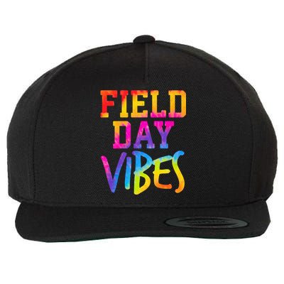 Funny Field Day Vibes Teacher Appreciation Tie Dye Gift Wool Snapback Cap