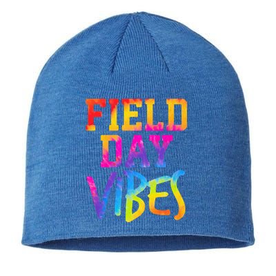 Funny Field Day Vibes Teacher Appreciation Tie Dye Gift Sustainable Beanie