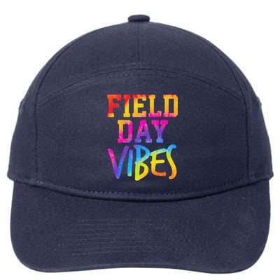 Funny Field Day Vibes Teacher Appreciation Tie Dye Gift 7-Panel Snapback Hat