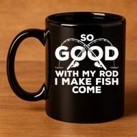 Funny Fishing Design For Fisherman Fish Fishing 11oz C Handle Ceramic Mug