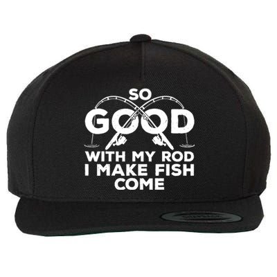 Funny Fishing Design For Fisherman Fish Fishing Wool Snapback Cap