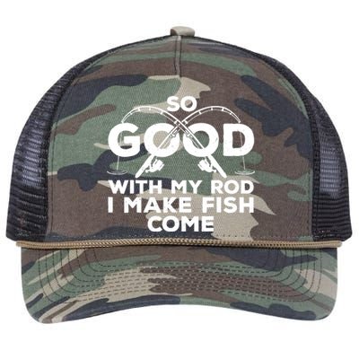 Funny Fishing Design For Fisherman Fish Fishing Retro Rope Trucker Hat Cap