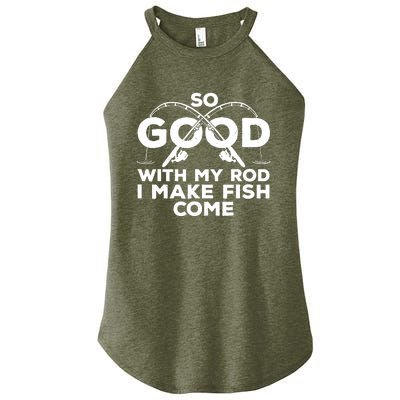 Funny Fishing Design For Fisherman Fish Fishing Women’s Perfect Tri Rocker Tank