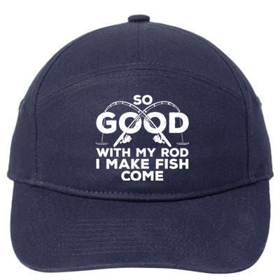 Funny Fishing Design For Fisherman Fish Fishing 7-Panel Snapback Hat