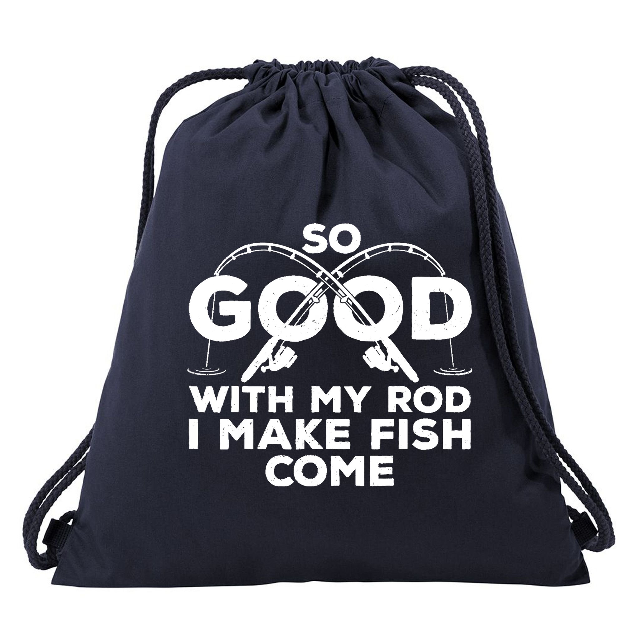 Funny Fishing Design For Fisherman Fish Fishing Drawstring Bag