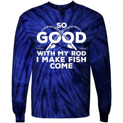 Funny Fishing Design For Fisherman Fish Fishing Tie-Dye Long Sleeve Shirt