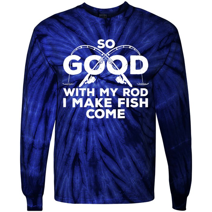 Funny Fishing Design For Fisherman Fish Fishing Tie-Dye Long Sleeve Shirt