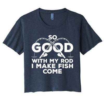 Funny Fishing Design For Fisherman Fish Fishing Crop Top