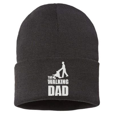 Funny Fathers Day Gift The Walking Dad Sustainable Knit Beanie