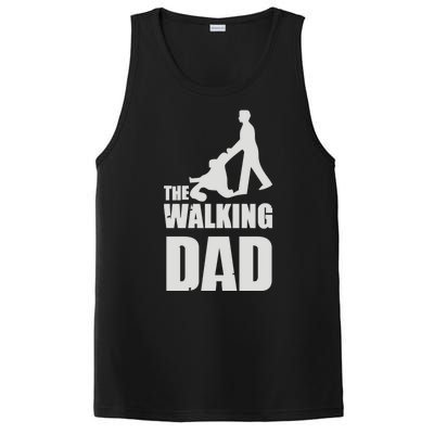 Funny Fathers Day Gift The Walking Dad PosiCharge Competitor Tank