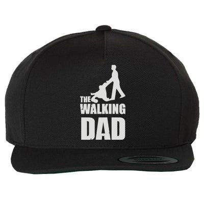 Funny Fathers Day Gift The Walking Dad Wool Snapback Cap