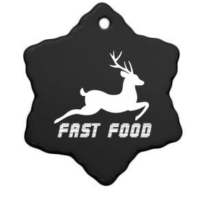 Fast Food Deer Ceramic Star Ornament