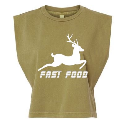 Fast Food Deer Garment-Dyed Women's Muscle Tee