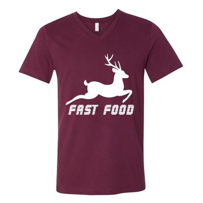 Fast Food Deer V-Neck T-Shirt