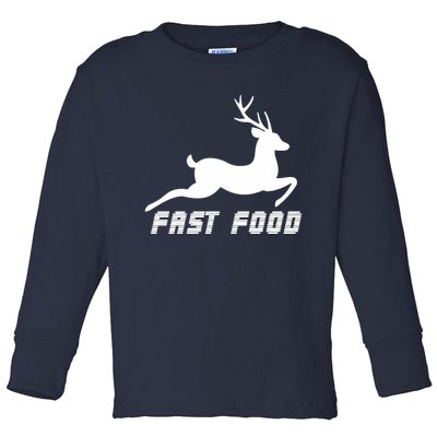 Fast Food Deer Toddler Long Sleeve Shirt