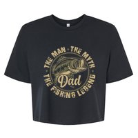 Fishing For Dad Father Day Fishing Gift For Fisherman Bella+Canvas Jersey Crop Tee