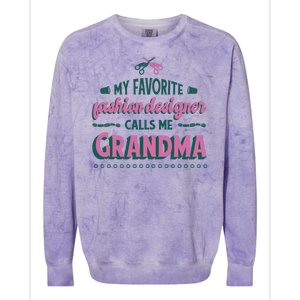 Favorite Fashion Designer Calls Me Grandma Colorblast Crewneck Sweatshirt