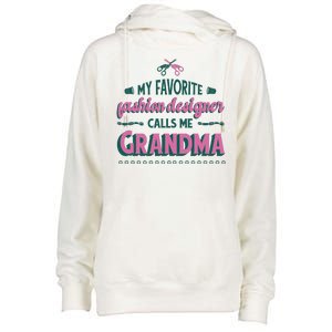 Favorite Fashion Designer Calls Me Grandma Womens Funnel Neck Pullover Hood