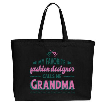 Favorite Fashion Designer Calls Me Grandma Cotton Canvas Jumbo Tote